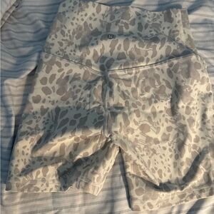 lululemon Align™ High-Rise Short 6" Cheetah Camo Antique White Multi